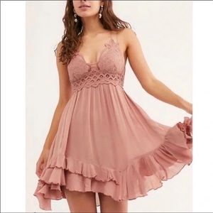 NWT Free people Adella slip dress in Rose